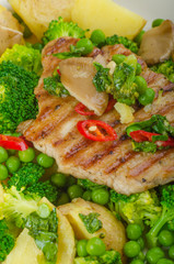Healthy Pork Escalope with Super Greens