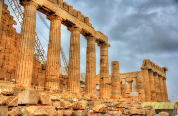 Ruins of the Parthenon in Athens - Greece