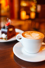 cake with coffee
