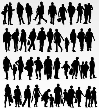 People silhouettes collection