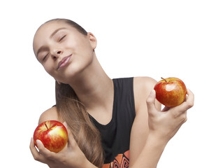 girl with apples - dziewczyna z jabłkami