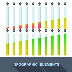 progress, infographics, statistics with interest