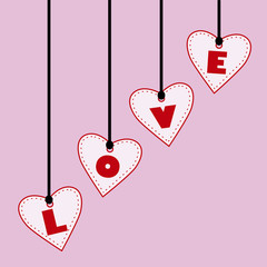 Love vector background. Valentines day concept