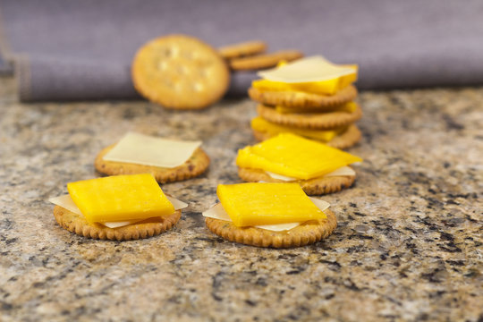 Crackers and Cheese with Milk