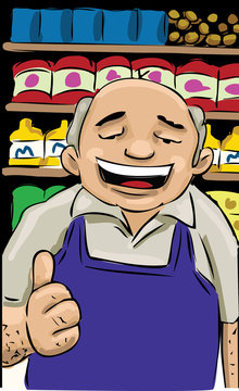 Grocery store salesman