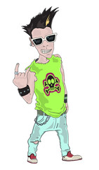 Rocker Character Vector Illustration