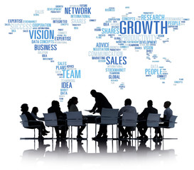 Global Business People Corporate Meeting Success Growth Concept