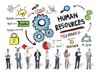 Human Resources Employment Job Teamwork Technology Concept