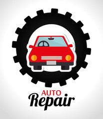 Garage design, vector illustration.