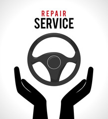 Garage design, vector illustration.