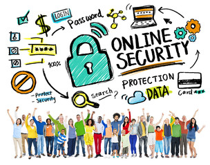 Online Security Protection Internet Safety People Concept