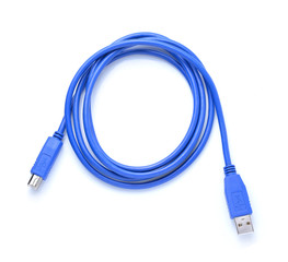 USB connector against white background