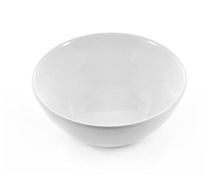 white bowl isolated
