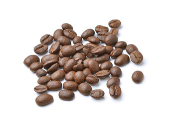 Collection of Coffee beans isolated on white background