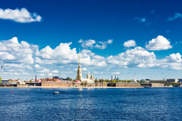 View of the Neva river. St. Petersburg, Russia