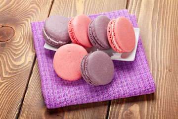 Obraz premium Colorful macaron cookies