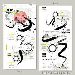 creative calligraphy one page website design