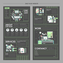 attractive one page website design