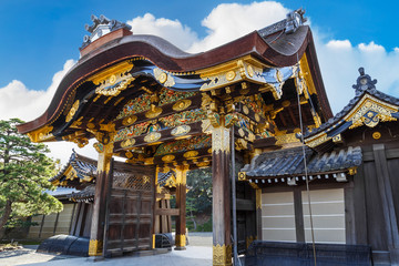 Naklejka premium Main Gate to Ninomaru Palace at Nijo Castle in Kyoto