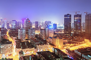 Shanghai city night scene