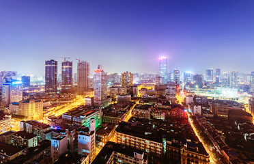 Fototapeta na wymiar Shanghai city night scene