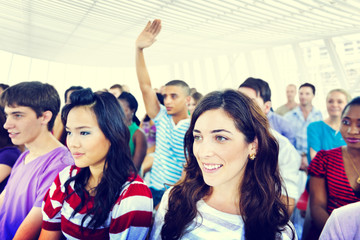 Multi-ethnic Casual People Teamwork Collaboration Concept