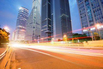 Fototapeta premium High-rises in Shanghai's new Pudong banking and business distric