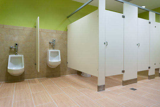 Public Restroom With Urinals