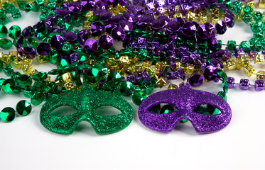 Mardi Gras Beads with Masks