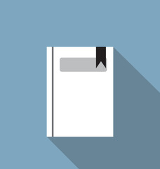 book with ribbon bookmark  icon vector illustartion