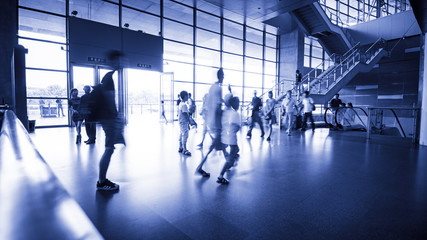 Passengers in Shanghai Pudong International Airport Airport