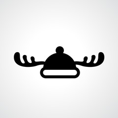 reindeer hat icon vector