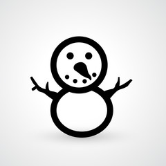 Snowman icon vector
