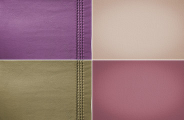Fototapeta premium set texture of artificial leather background