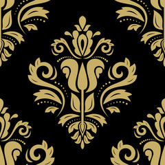 Damask Seamless  Pattern. Orient Background