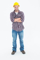 Handome male handyman standing arms crossed