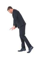 Businessman with his hands out