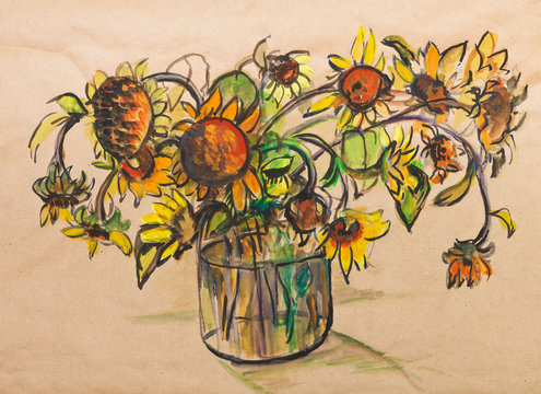 Bouquet of sunflowers