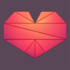 Vector Illustration of geometric heart.