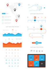 Fototapeta na wymiar vector elements of infographics and user interface