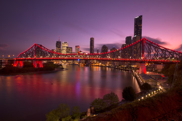 Obraz na płótnie Canvas The Story Bridge in Brisbane, QLD - Australia.