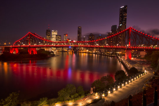 The Story Bridge in Brisbane, QLD - Australia.