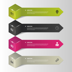 Infographics. Business step options. Vector illustration