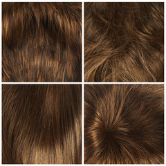 Set of four hair backgrounds