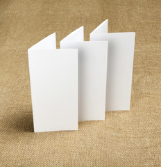Fototapeta premium blank white folding paper flyer