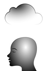black head with data cloud #2