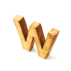 Capital block wooden letter isolated
