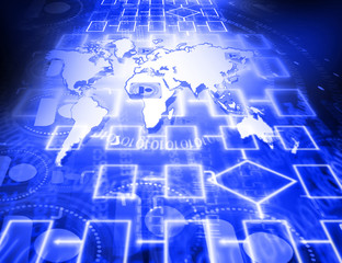 flow chart background .