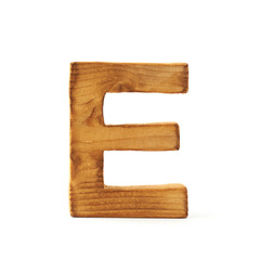 Capital block wooden letter isolated