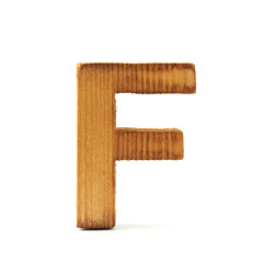 Capital block wooden letter isolated